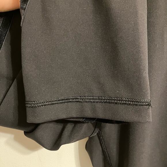 Lululemon Wunder Under Crop High-Rise Black Velvet Floral Flocked 21 Sz 4 - Picture 4 of 13